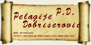 Pelagije Dobrišerović vizit kartica